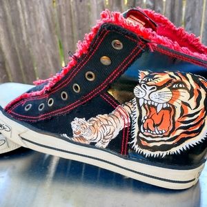 Ed Hardy sneakers rare sz 11 tiger